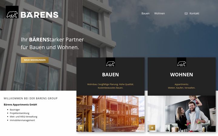 Screenshot of baerens-group.de
