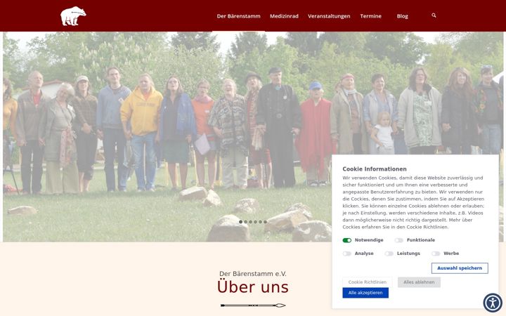 Screenshot of baerenstamm.de