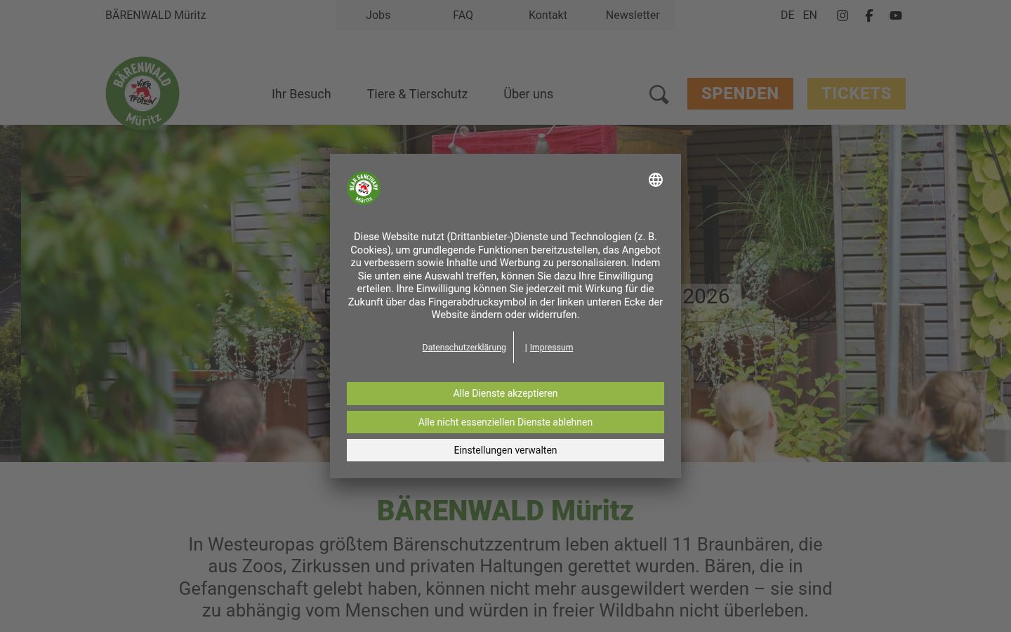 Ekrānuzņēmums ar piekrišanas baneri, kas tika rādīts pirms jebkādas mijiedarbības