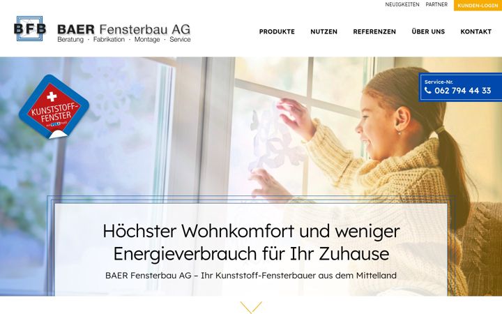Skærmbillede af baerfensterbau.ch