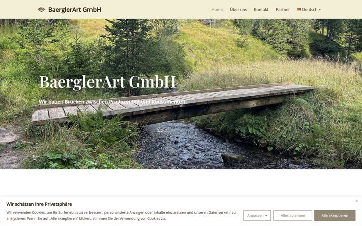 Screenshot of baerglerart.ch