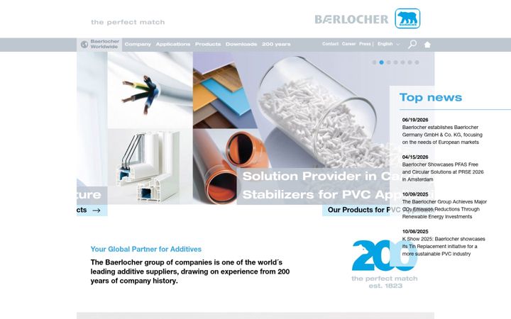 Screenshot of baerlocher.com