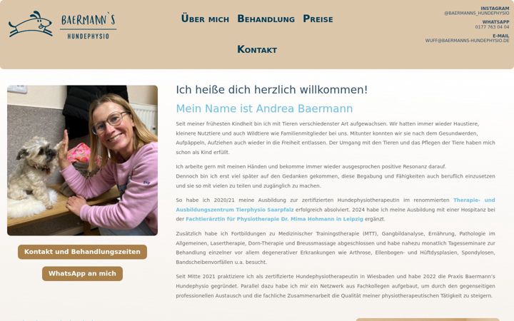Екранна снимка на baermanns-hundephysio.de