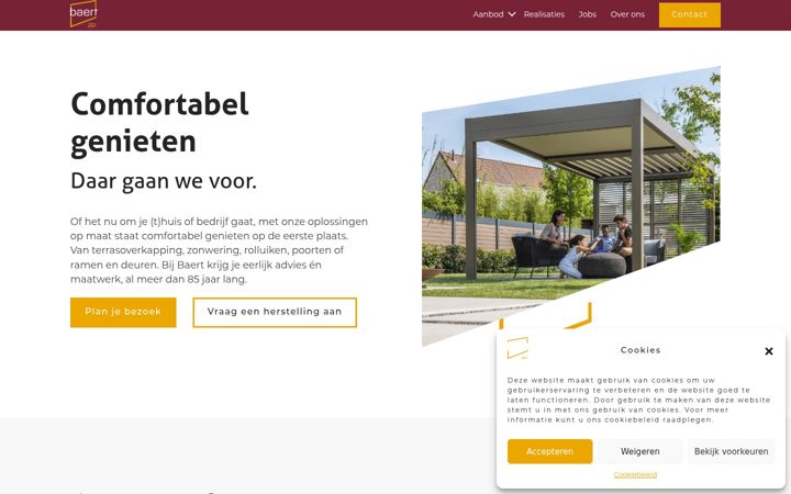 Screenshot of baertbvba.be