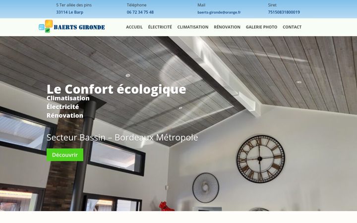 Screenshot of baertsgironde-electricite.fr