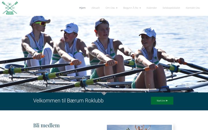 Screenshot of baerum-roklubb.no
