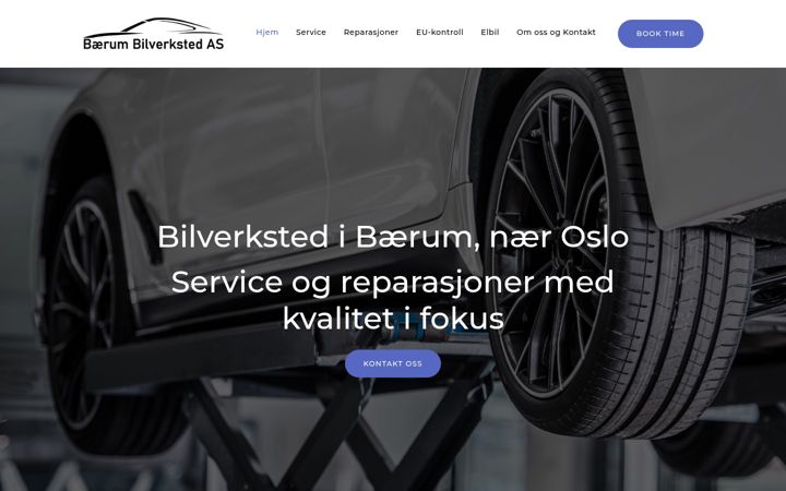 Skärmbild av baerumbilverksted.no