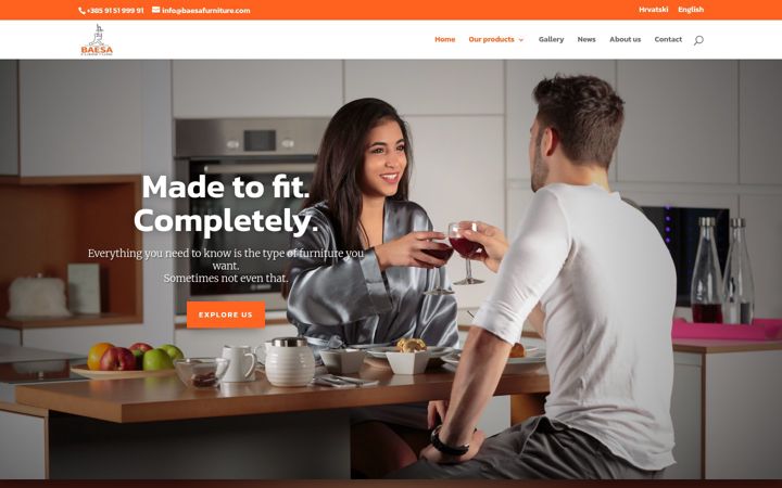 Screenshot of baesafurniture.com