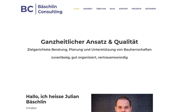 Screenshot of baeschlin-consulting.com