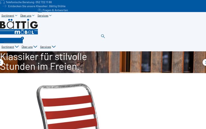 Screenshot of baettig-gartenmoebel.ch