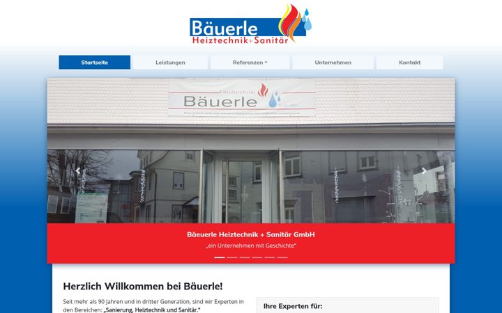 Screenshot of baeuerle-shk.de