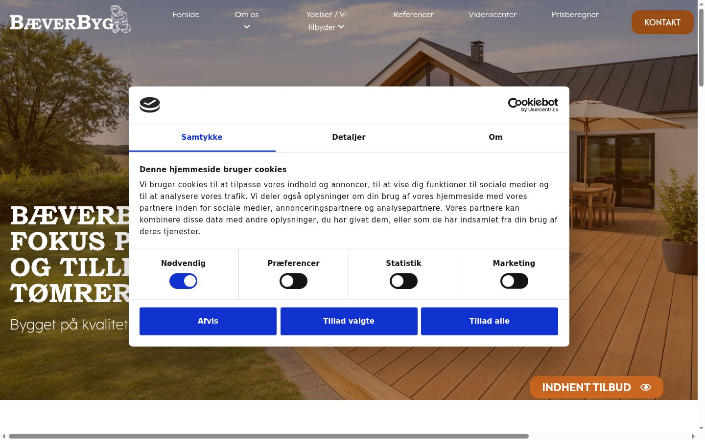 Capture d'écran de la bannière de consentement affichée avant toute interaction