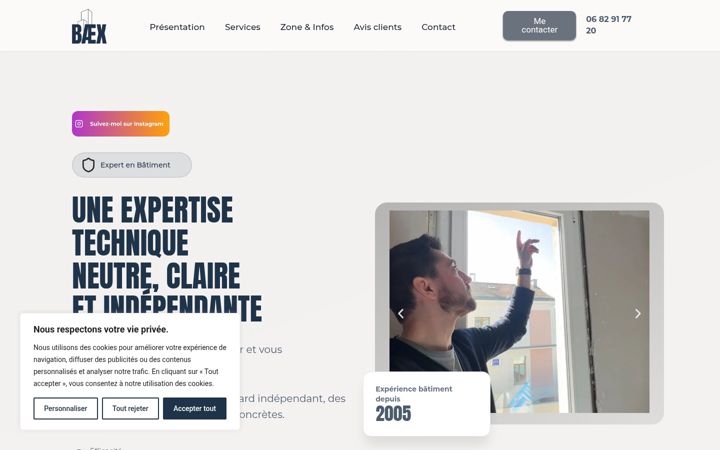Screenshot of baex.fr