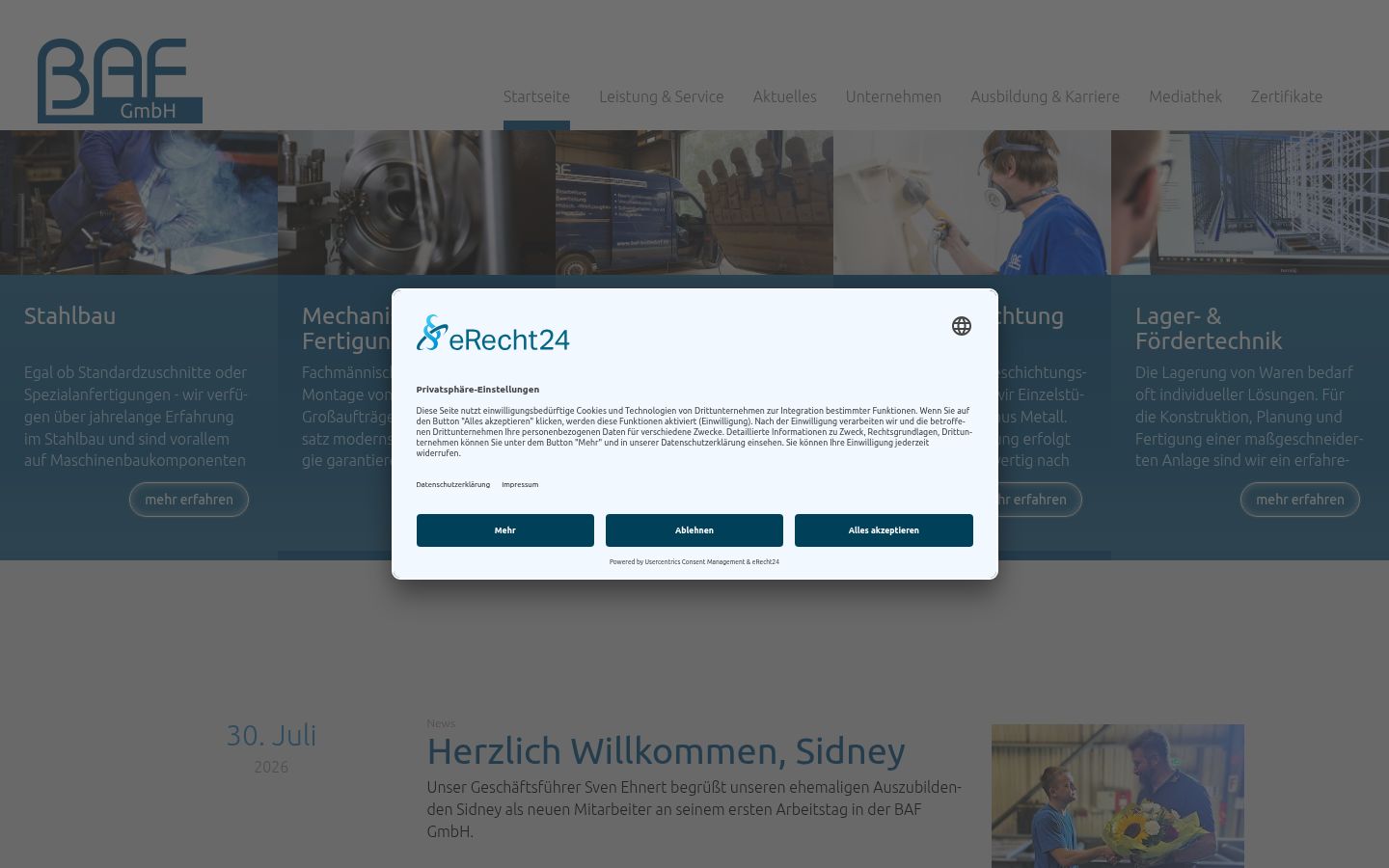 Zrzut ekranu banera zgody wyświetlanego przed jakąkolwiek interakcją