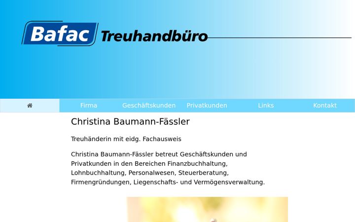 Screenshot of bafac.ch