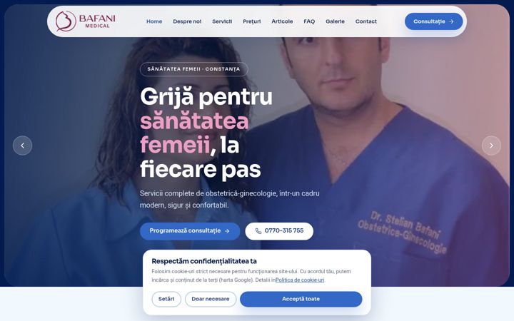 Screenshot of bafani.ro