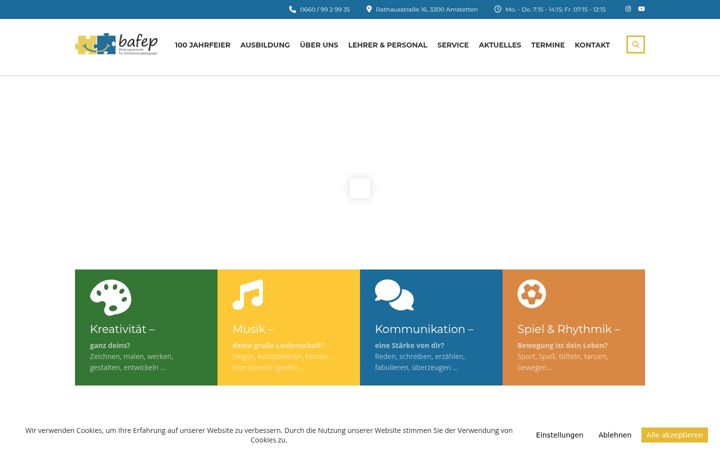 Screenshot of bafepamstetten.ac.at