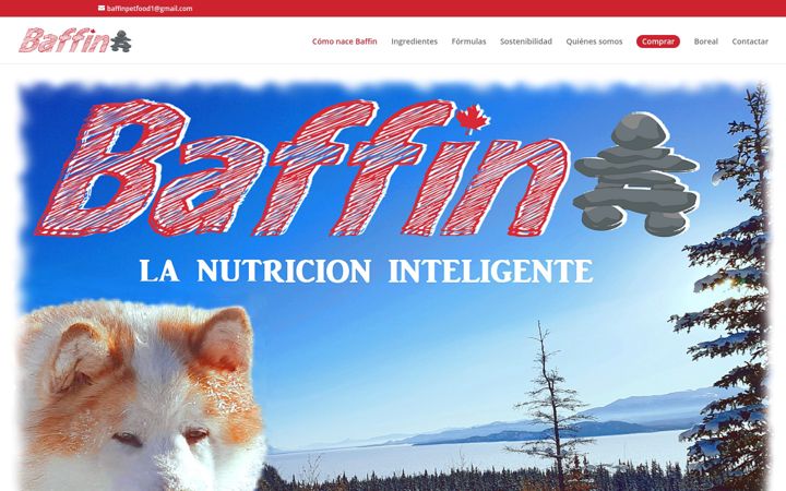 Screenshot of baffinpetfood.com