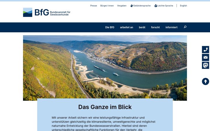 Screenshot of bafg.de