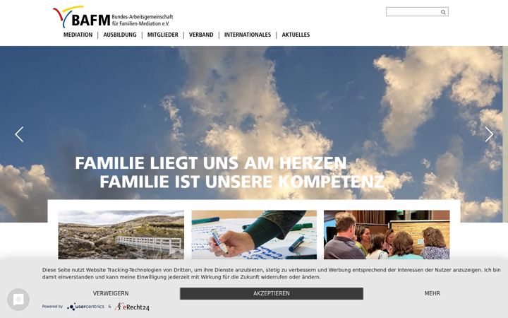 Екранна снимка на bafm-mediation.de