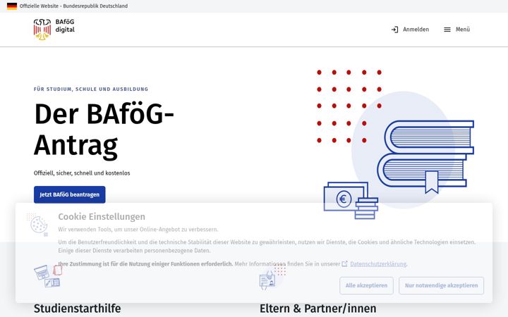 Screenshot of bafoeg-digital.de