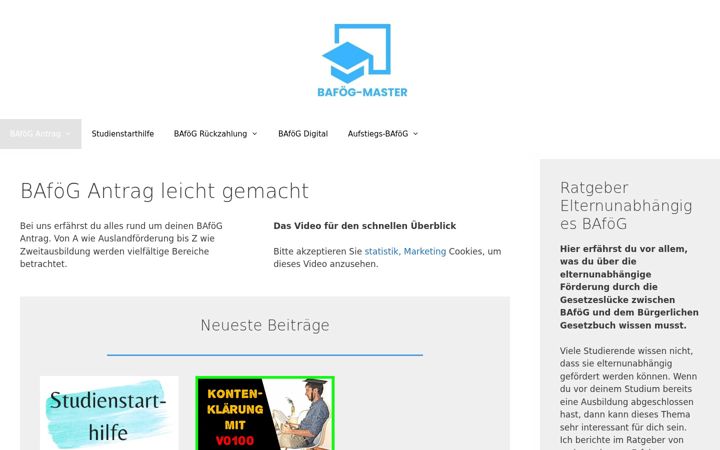 Screenshot of bafoeg-master.de