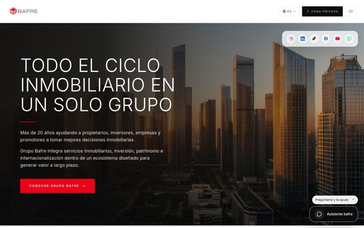 Screenshot of bafreinmobiliaria.es