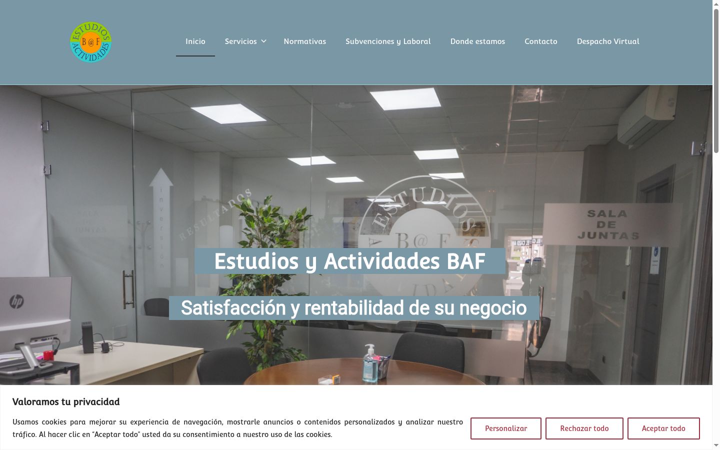 Capture d'écran de la bannière de consentement affichée avant toute interaction