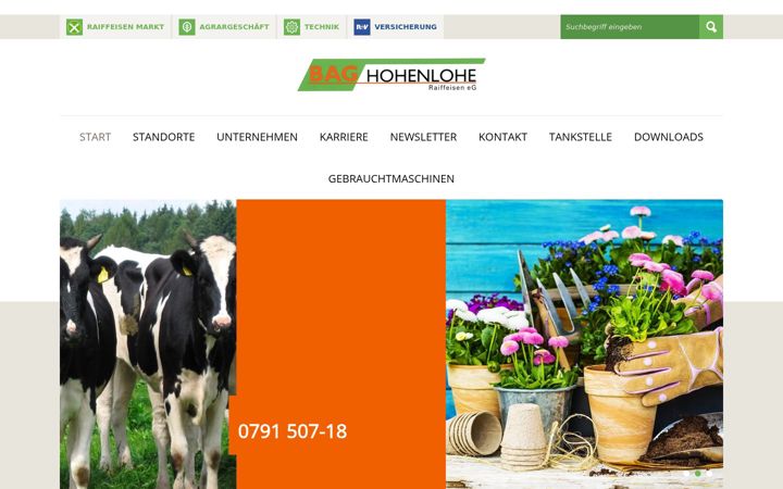 Screenshot of bag-hohenlohe.de
