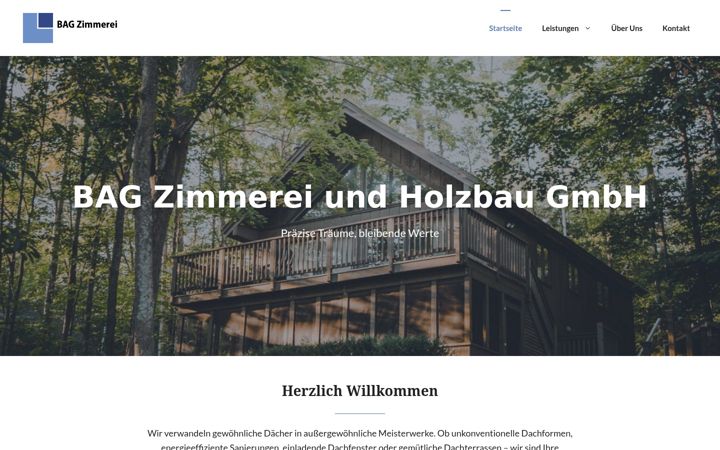 Screenshot of bag-zimmerei.de