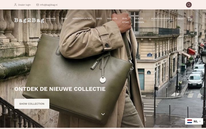 Screenshot of bag2bag.nl