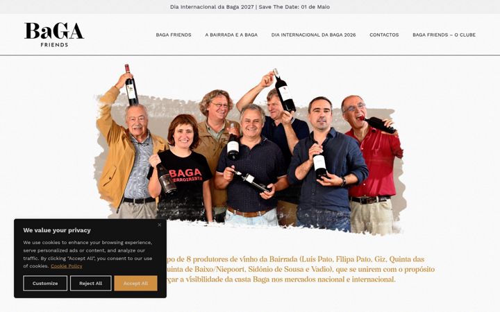 Screenshot of bagafriends.com