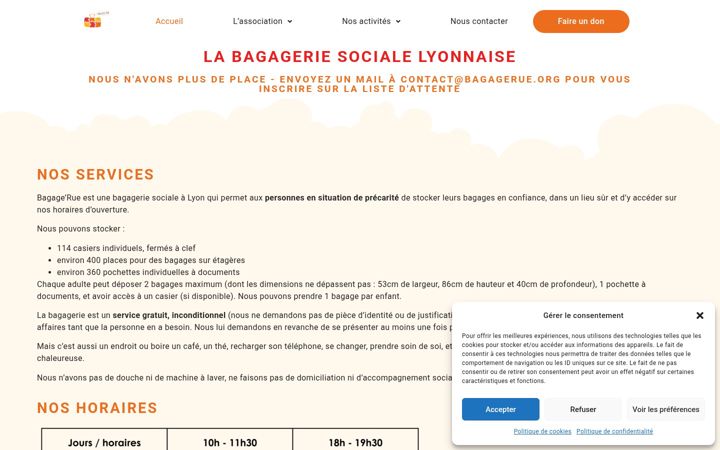 Screenshot of bagagerue.org