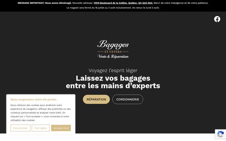Screenshot of bagagesetcetera.com