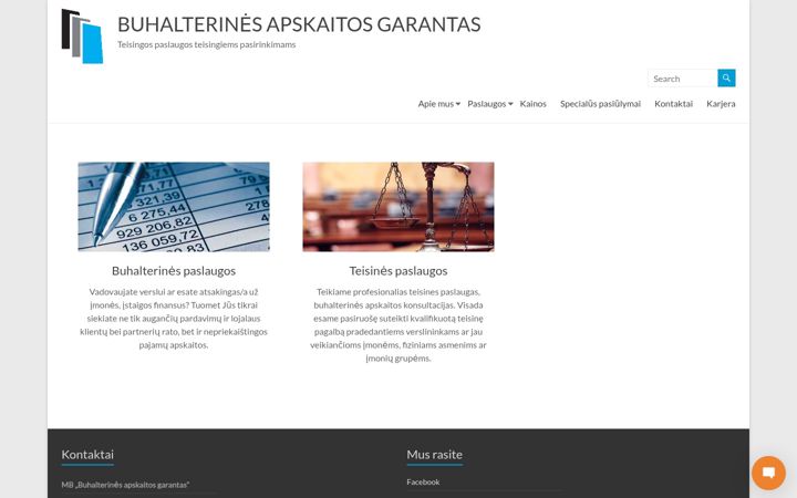 Ekraanipilt saidist bagarantas.lt