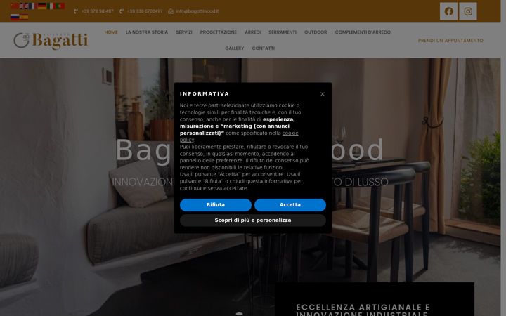 Screenshot of bagattiwood.it