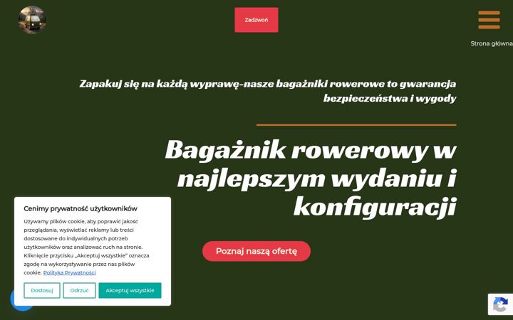Screenshot of bagazniki-rowerowe.com.pl
