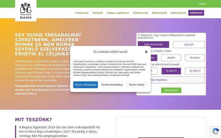 Screenshot of bagazs.org
