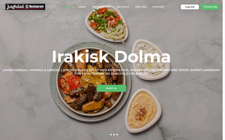 Screenshot of bagdadrestaurant.dk