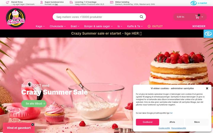 Screenshot of bagebixen.dk