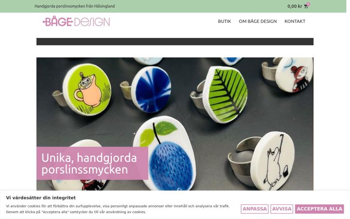 Screenshot of bagedesign.se