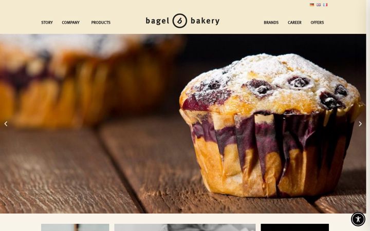 Skjámynd af bagelbakery.de
