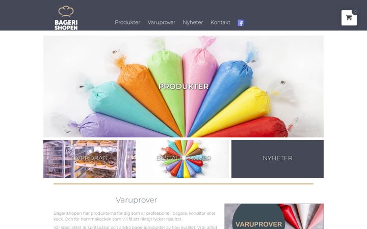 Screenshot of bagerishopen.se