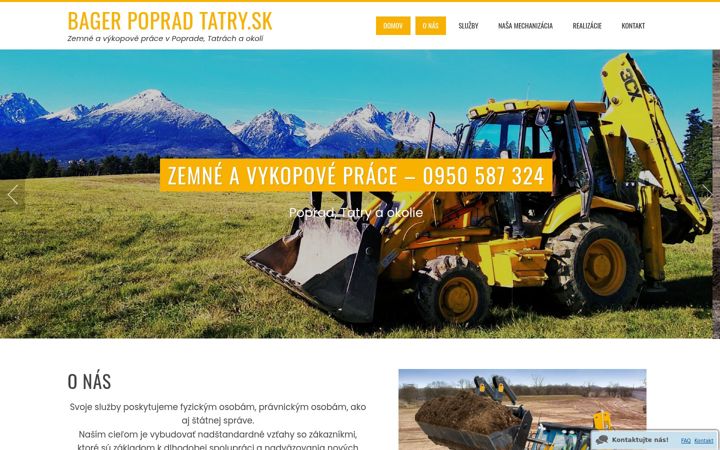 Screenshot of bagerpopradtatry.sk
