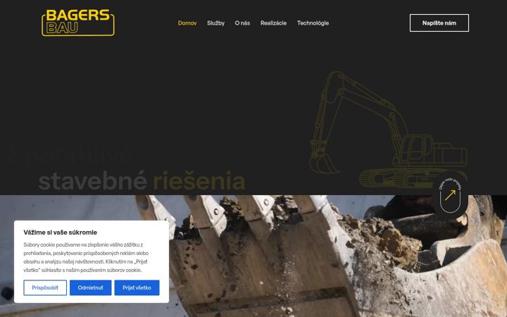 Screenshot of bagersbau.sk