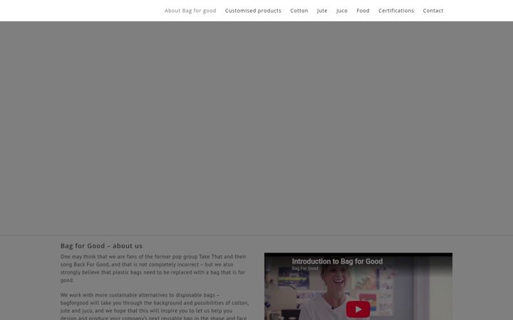 Screenshot of bagforgood.net