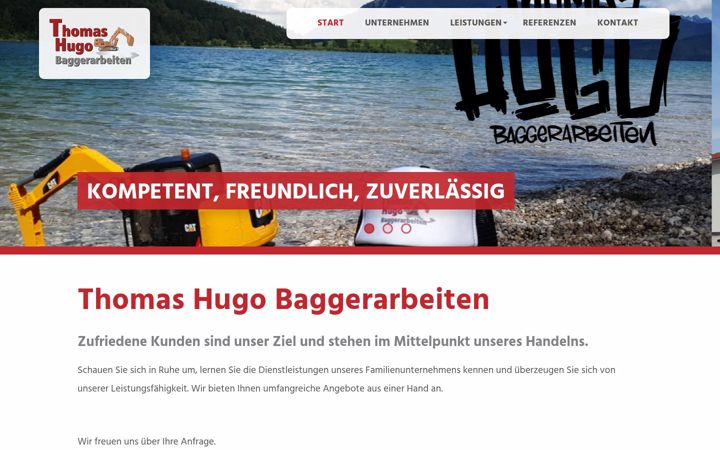 Screenshot of bagger-hugo.de