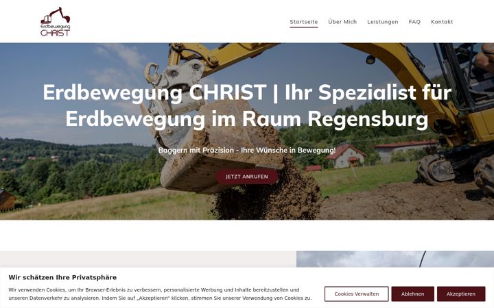 Screenshot of bagger-regensburg.de