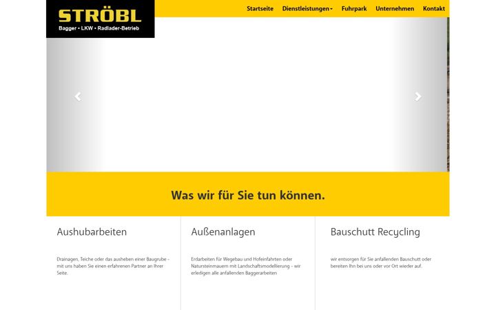 Screenshot of bagger-stroebl.de