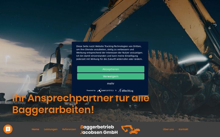 Screenshot of baggerbetrieb-jacobsen.de